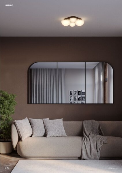 Redo 01-4333 - Plafoniera LED LUMIEN 4xLED/26W/230V 2700/3000K CRI90 nera