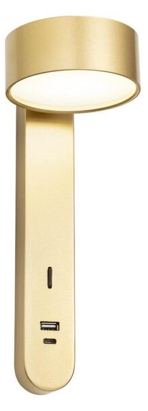 Redo 01-4641 - Applique da parete LED SADES LED/6W/230V CRI 90 USB oro