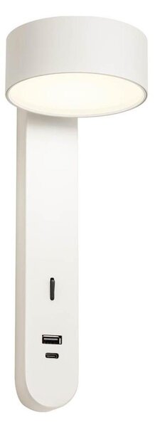 Redo 01-4640 - Lampada da parete LED SADES LED/6W/230V CRI 90 USB bianca