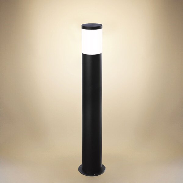 Elegante lampada da esterno 296-800 nera, altezza 80 cm, attacco E27