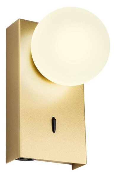 Redo 01-4657 - Lampada da parete LED NORMA LED/5W/230V CRI 90 USB dorata