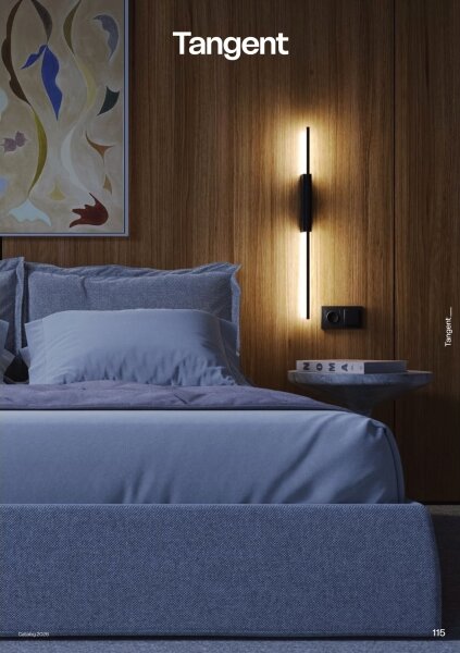 Redo 01-4673 - Applique LED TANGENT LED/6W/230V CRI 90 nera