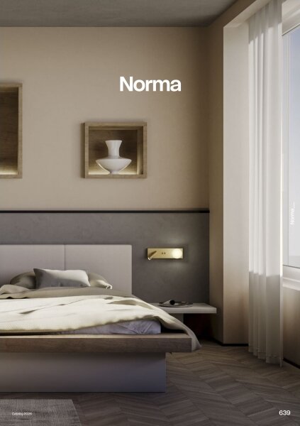Redo 01-4661 - Lampada da parete LED NORMA LED/5W/230V + LED/3W CRI 90 USB dorata