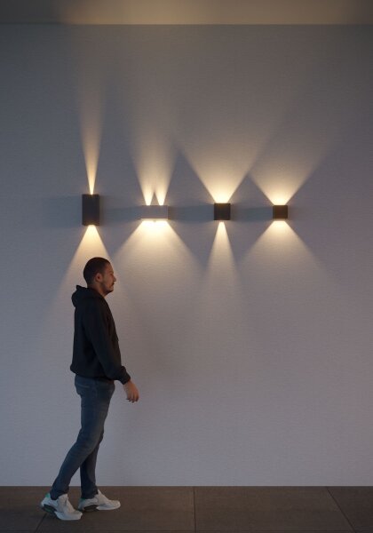 Redo 90296 - Applique LED da esterno VARY 2xLED/10W/230V IP54 antracite