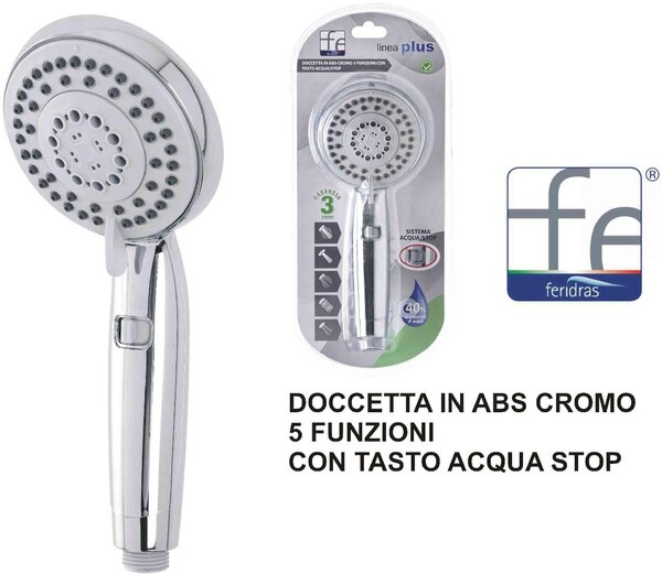 Feridras Doccetta Doccia Cromo 5 Funzioni + Stop Plus - R718021
