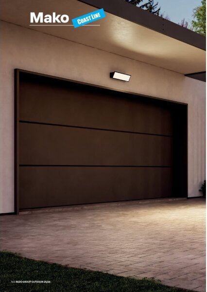 Redo 90678 - Applique da esterno LED MAKO, 65 W, 230 V, 3000 K, IP65, antracite