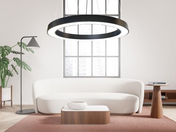 Lampadario LED a sospensione con filo LED/60W/230V 4000K diametro 120 cm nero