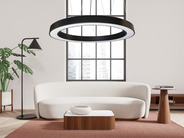 Lampadario LED a sospensione con filo LED/60W/230V 4000K diametro 120 cm nero