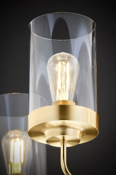 Jupiter 2088 - Lampadario a stelo RAMIREZ 5xE27/15W/230V oro/nero