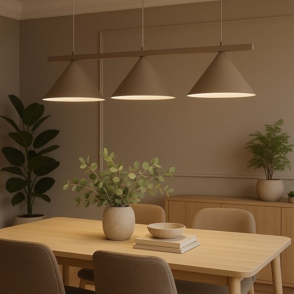 Lampadario a sospensione con cavo CAPITAL 3xGX53/15W/230V, beige