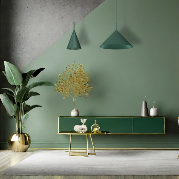 Lampadario a cavo CAPITAL 1xGX53/15W/230V, diametro 17 cm, verde