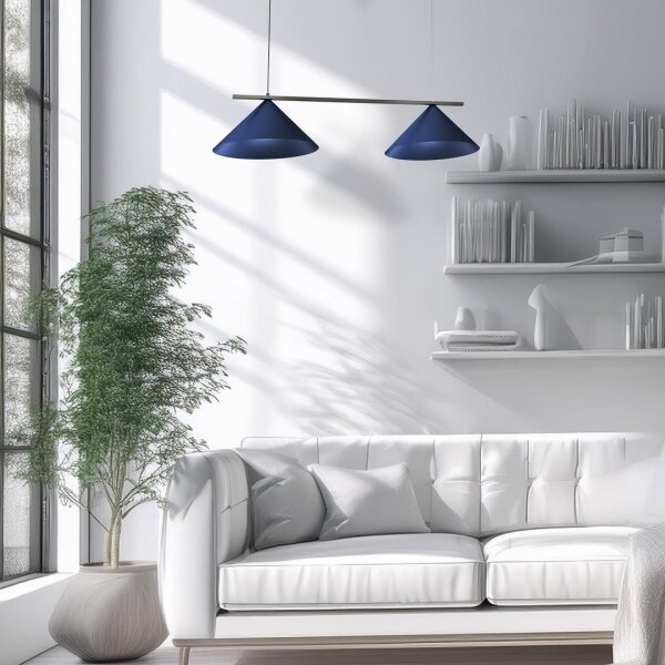 Lampada a sospensione con cavo CAPITAL 2xGX53/15W/230V blu