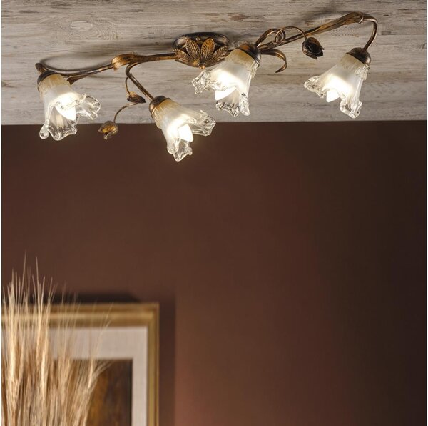 ONLI - Plafoniera ARIANNA 4xE14/6W/230V bronzo