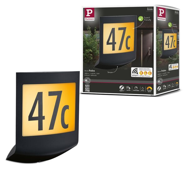Paulmann Lampada da parete per esterni a LED Padea insect-friendly