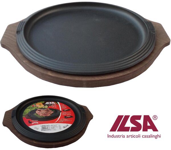 ILSA Piatto a Servire Tondo cm 26 Ghisa-Legno - 04800300