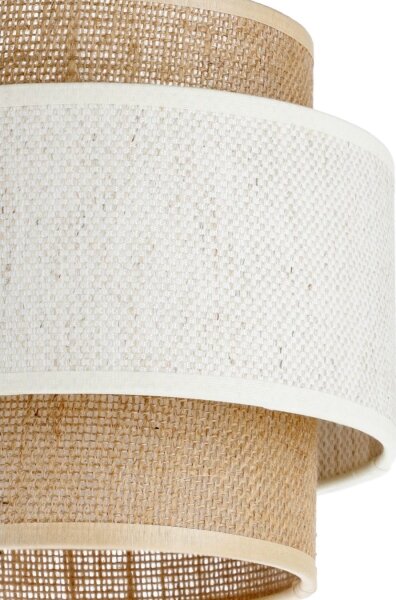 Lampadario a corda BOHO 3xE27/60W/230V crema/iuta