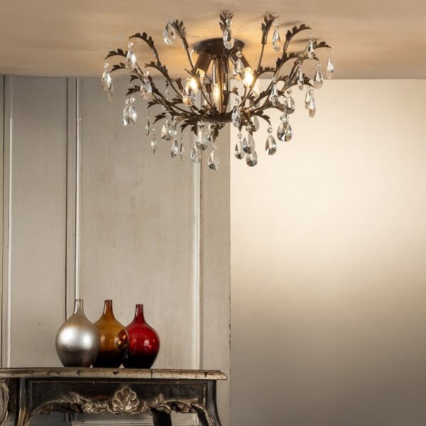 ONLI - Plafoniera TERESA 3xE14/6W/230V bronzo