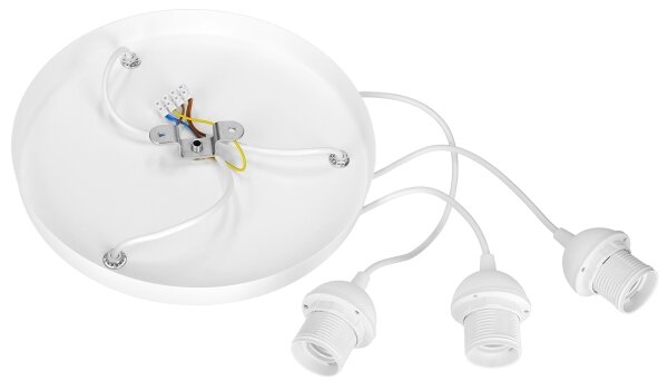Lampadario a corda BOHO 3xE27/60W/230V crema/iuta