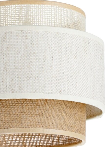 Lampada a sospensione con cavo BOHO 3xE27/60W/230V bianco/iuta