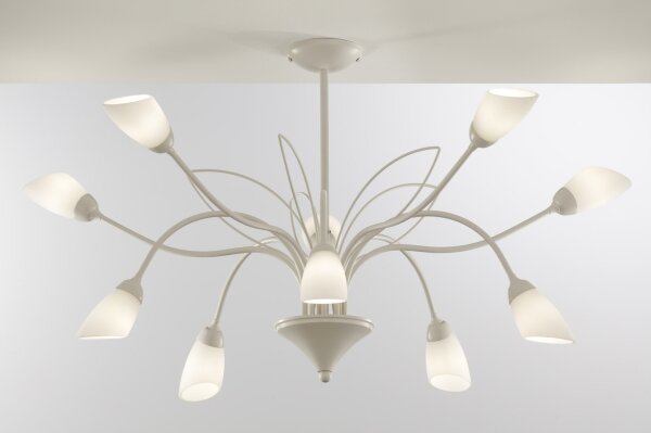 Jupiter 2061 - Lampadario su asta GLORIOSA 10xG9/14W/230V colore crema