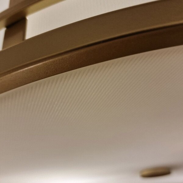 Feiss FE-FUSION-P-L-PNBR - Lampadario su asta FUSION 3xE27/40W/230V dorato