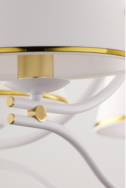 Jupiter 2084 - Lampadario a catena SAMBA 5xE27/15W/230V bianco/oro