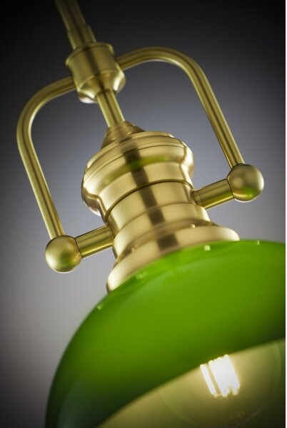Jupiter 2073 - Lampada a sospensione su asta PLATINO 1xE27/15W/230V verde/oro