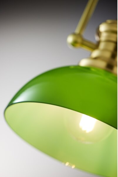 Jupiter 2073 - Lampada a sospensione su asta PLATINO 1xE27/15W/230V verde/oro