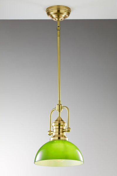 Jupiter 2073 - Lampada a sospensione su asta PLATINO 1xE27/15W/230V verde/oro