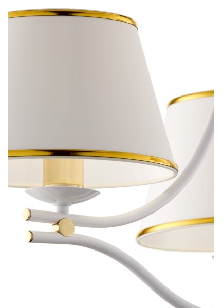 Jupiter 2085 - Lampadario a catena SAMBA 3xE27/15W/230V bianco/oro