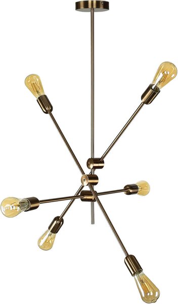Sputnik lampada a sospensione in metallo regolabile in ottone a 6 fiamme per E27 lampada a sospensione sala da pranzo lampada a sospensione soggiorno