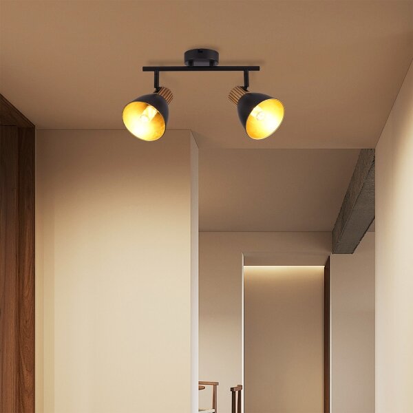 Brilagi - Faretto ODENSE 2xE14/10W/230V legno/nero