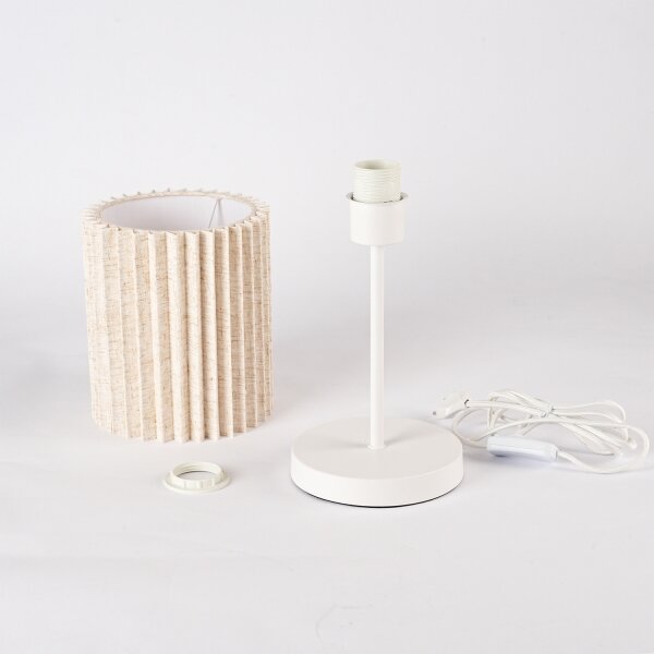Brilagi - Lampada da tavolo NORDIC WAVE 1xE27/15W/230V lino/bianco