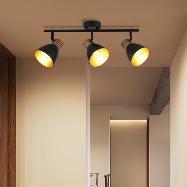 Brilagi - Lampada a spot ODENSE 3xE14/10W/230V legno/nero