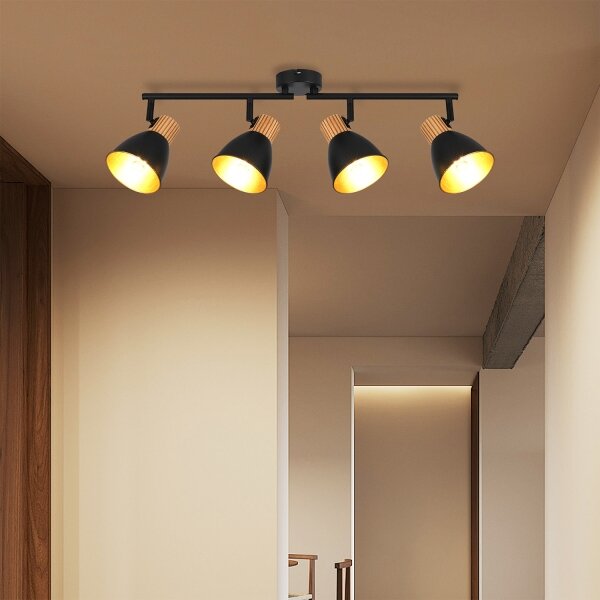 Brilagi - Faretto ODENSE 4xE14/10W/230V legno/nero