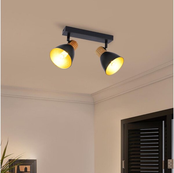 Brilagi - Faretto ODENSE 2xE14/10W/230V legno/nero