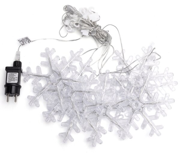 Aigostar - Catena luminosa LED da esterno 84xLED/230V 1,2x1m IP44, bianco caldo, fiocchi di neve