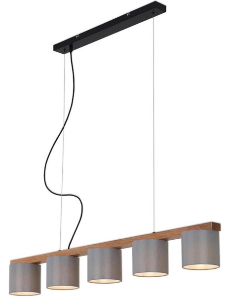 Briloner 4075-054 - Lampadario a sospensione su cavo RHON 5xE14/25W/230V