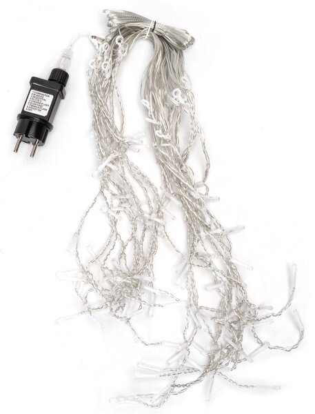 Aigostar - Catena luminosa a LED per esterni 100 LED / 8 funzioni 5 x 0,4 m IP44 bianco freddo