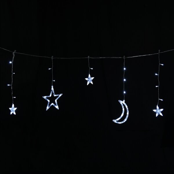 Aigostar - Catena natalizia solare a LED 120xLED/8 funzioni 3x0,6m 500 mAh IP65 bianco freddo