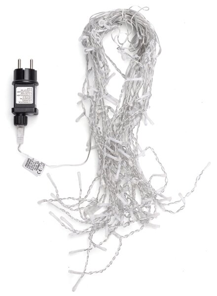 Aigostar - Catena luminosa per esterni a LED 100 LED/8 funzioni 5x0,4m IP44 bianco caldo
