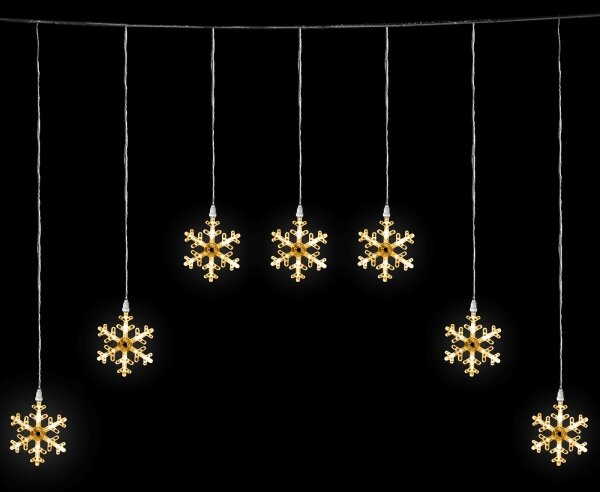 Aigostar - Catena luminosa LED per esterni 84xLED/230V 1,2x1m IP44 bianco caldo fiocchi di neve