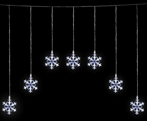 Aigostar - Catena LED da esterno 84xLED/230V 1,2x1m IP44 bianco freddo, fiocchi di neve