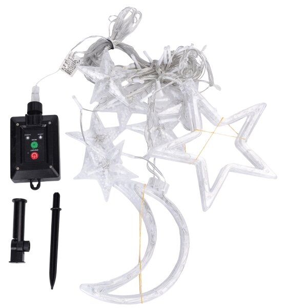 Aigostar - Catena luminosa natalizia solare LED, 120 LED, 8 funzioni, 3 x 0,6 m, 500 mAh, IP65, bianco caldo