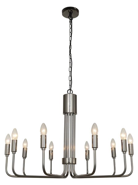 Lindby Elanova lampadario, 10 luci, gunmetal
