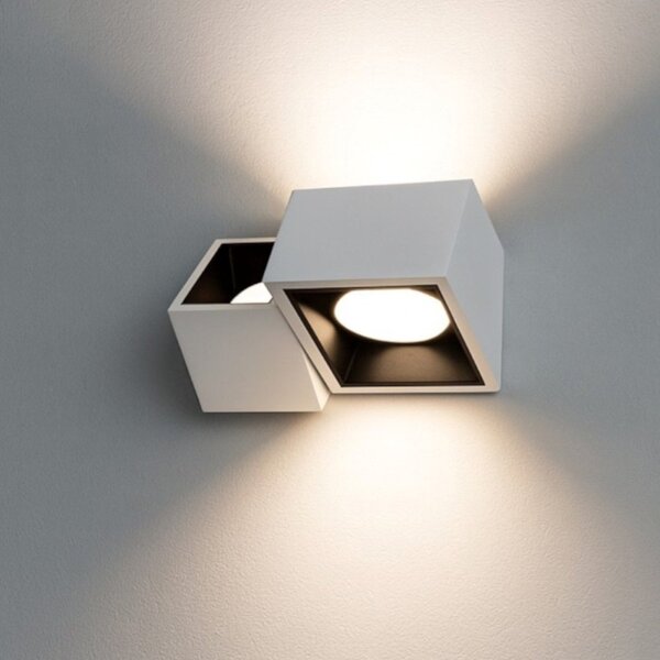 Applique moderna sforzin illuminazione nasso quadrata ap2 t523 t524 gx53 led gesso alluminio - Sforzin Illuminazione