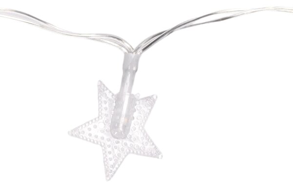 Aigostar - Catena luminosa LED da esterno 100 LED / 8 funzioni, alimentata da 3 batterie AA, 10 m, IP44, bianco freddo