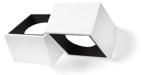 Applique moderna sforzin illuminazione nasso quadrata ap2 t523 t524 gx53 led gesso alluminio - Sforzin Illuminazione