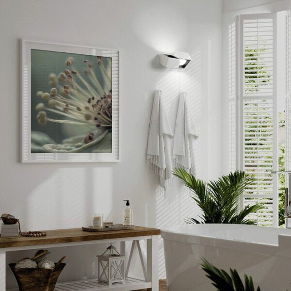 Applique moderna sforzin illuminazione nasso quadrata ap2 t523 t524 gx53 led gesso alluminio - Sforzin Illuminazione