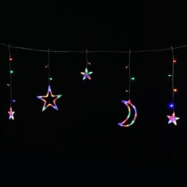 Aigostar - Catena luminosa solare a LED RGBY, 120 LED, 8 funzioni, 3 x 0,6 m, 500 mAh, IP65